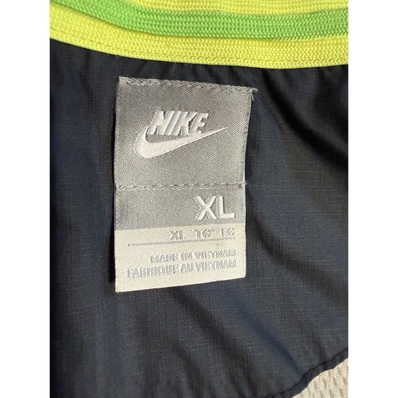 Nike Air Ripstop Windbreaker Jacket Mens XL Black Gray Zip Hood Full Zip - Picture 8 of 13